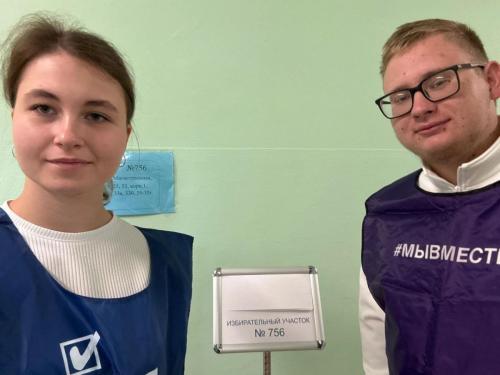 Волонтеры на выборах в Тамбове